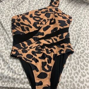 one-piece cheetah bathing suit